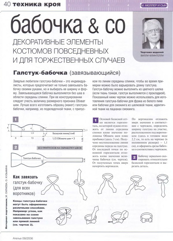 Шема везивања лептира и стварање лутке својим рукама